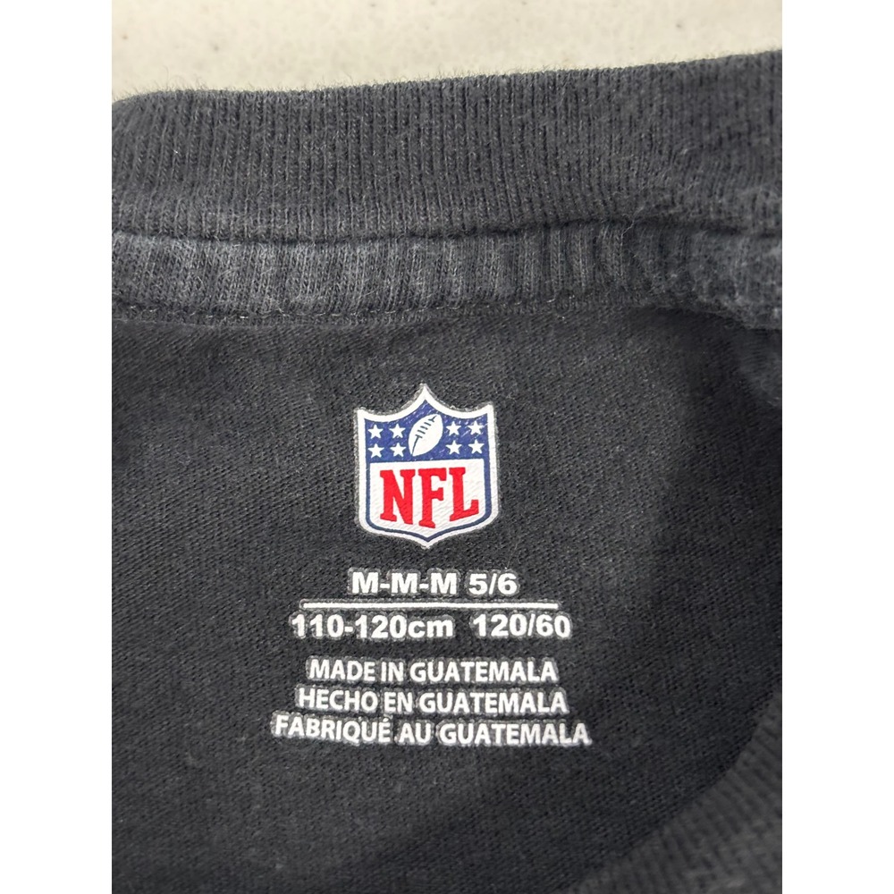 Nike Dri-FIT Navy Blue & NFL Pittsburgh Steelers Black Graphic T-Shirts Kids 5/6 - Picture 3 of 7